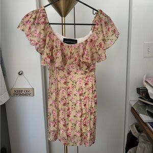 Vanessa Mooney - The Joelyn Dress Pink Roses Mini Dress